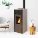 Pack promo : Poêle à granulés Etanche Connecté EMAFLAM REVA 9 kW Noir + Kit ventouse – Image 3