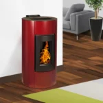 Pack promo : Poêle à Granulés Etanche EMAFLAM ALBA 12 kW Bordeaux + Kit ventouse – Image 3