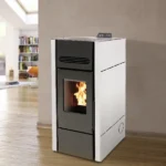 Poêle à granulés canalisable BELLEZA STARK 15 kW Blanc – Image 3