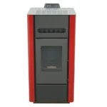 Poêle à granulés canalisable BELLEZA STARK 15 kW Bordeaux – Image 4