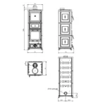 Poêle à bois avec four Nova Forno Steel – Image 3