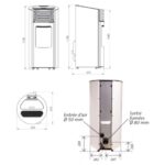 Poêle cheminée à granulés étanche Roméo + Kit ventouse Dinak 9kW – Image 10